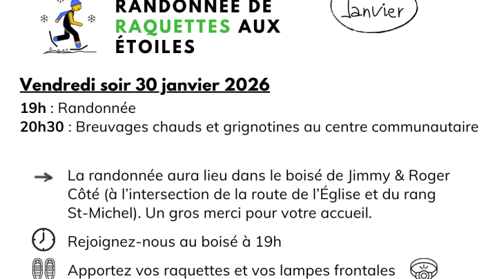 Randonnée de raquettes aux étoiles