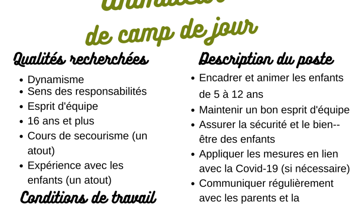 Offre d'emploi