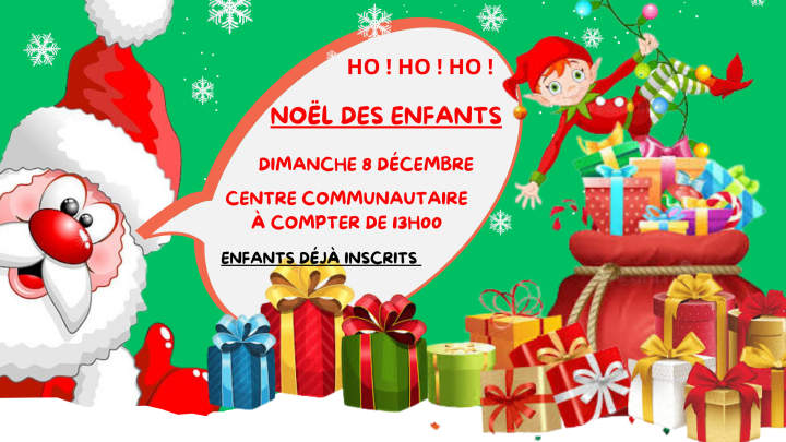 RAPPEL NOËL DES ENFANTS !