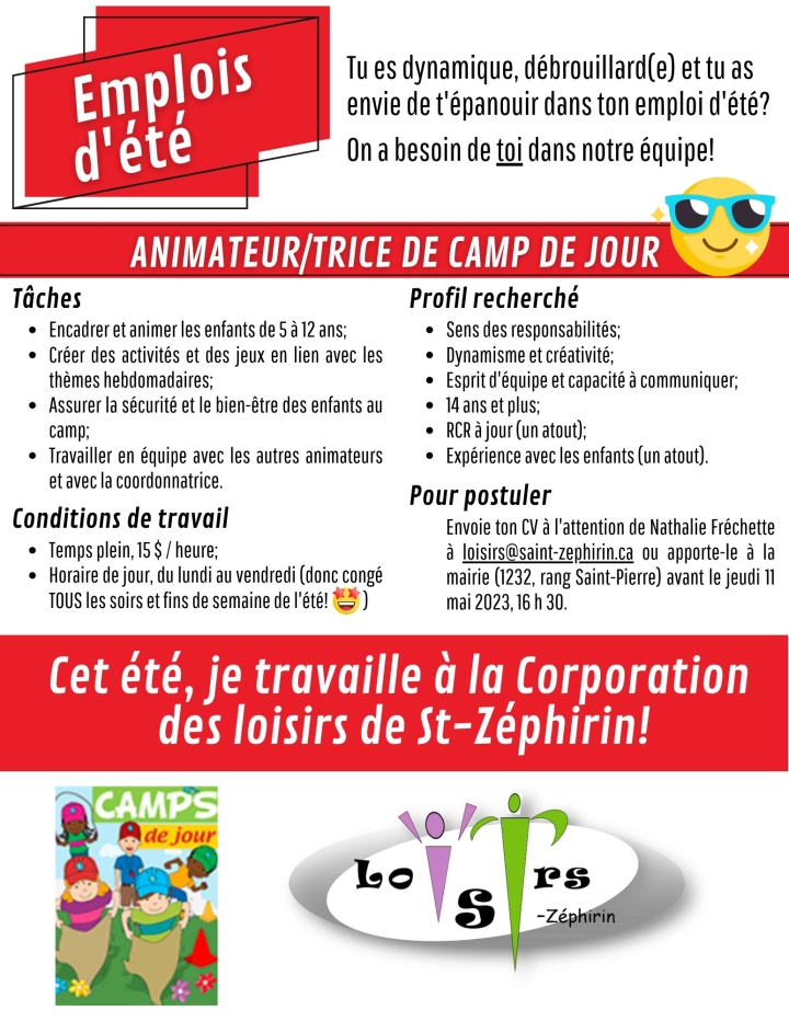 Offre d'emploi d'été