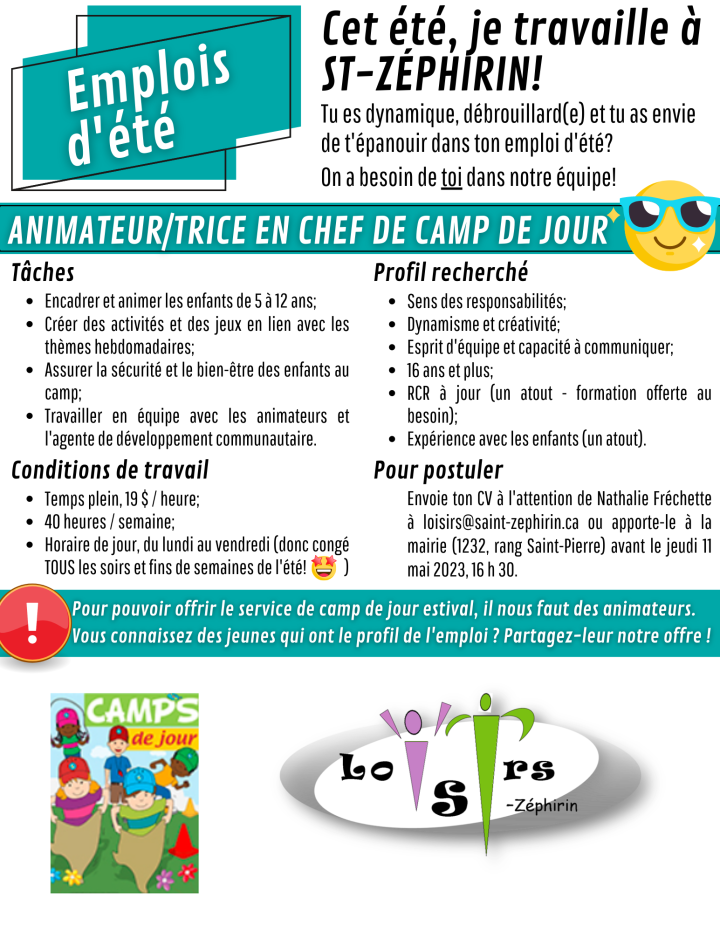 Offre d'emploi d'été