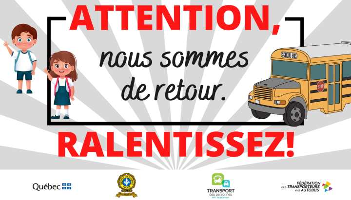 Prudence en présence d'autobus !