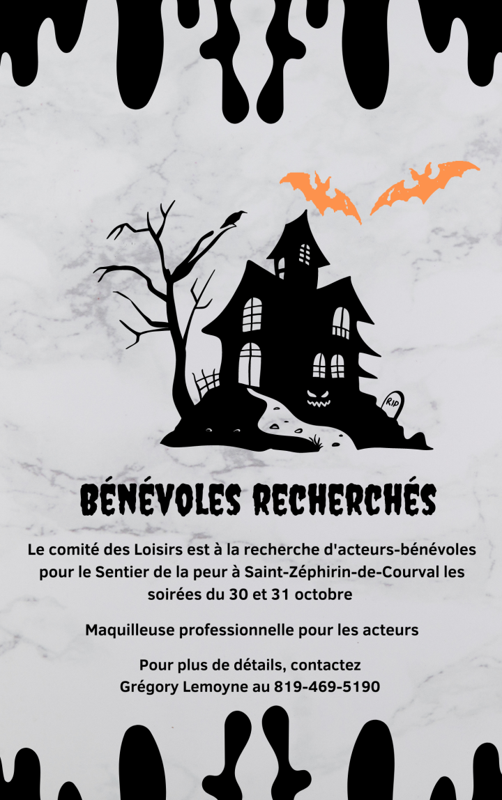 Bénévoles recherchés pour le sentier de la peur