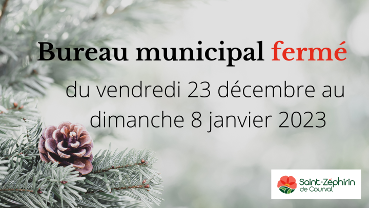 Fermeture du bureau
