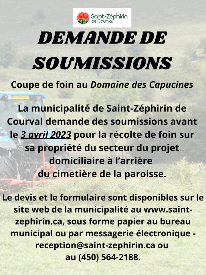 demande de soumissions
