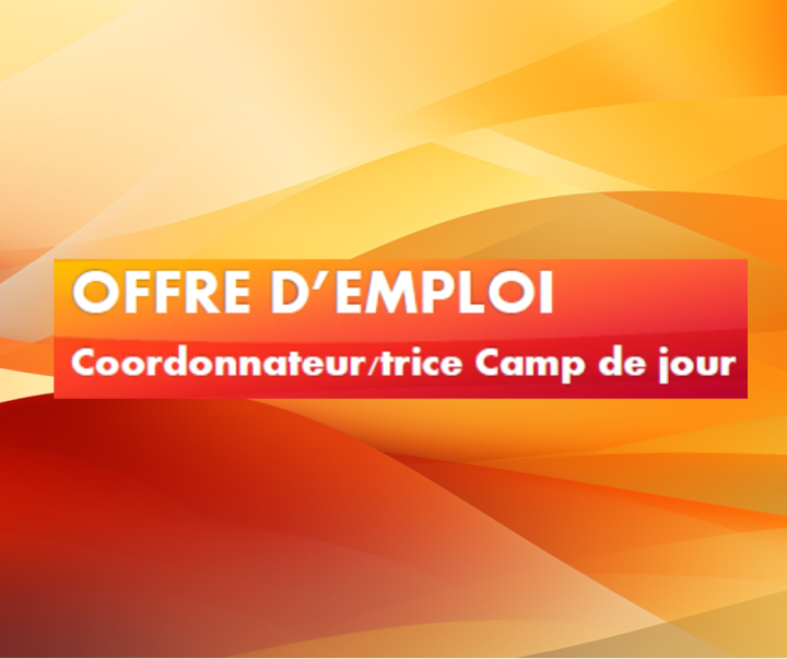 Offre d'emploi Coordonnateur.trice Camp de jour