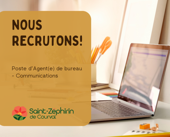Offre d'emploi poste d'Agent(e) de bureau - Communications