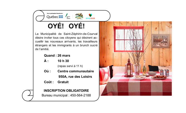 Brunch sucré RSVP avant le 16 mars