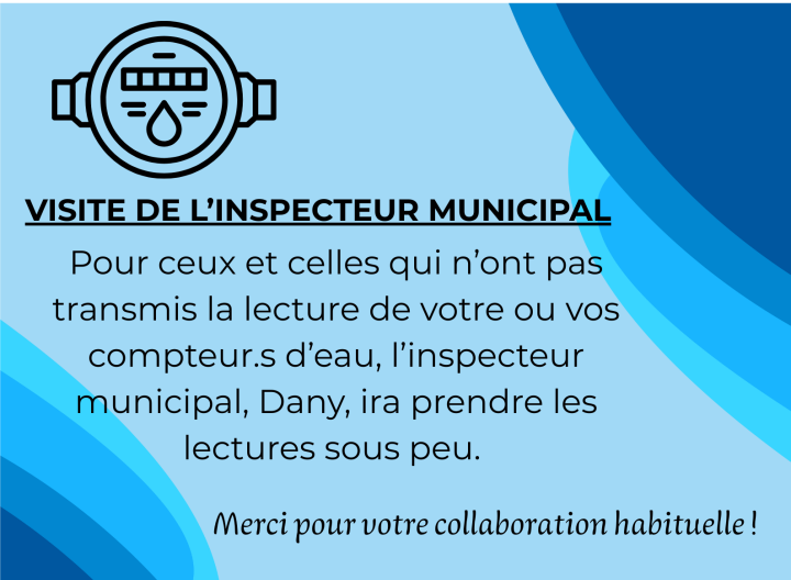 Visite de l'inspecteur municipal