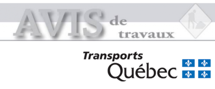 Avis de travaux route 255