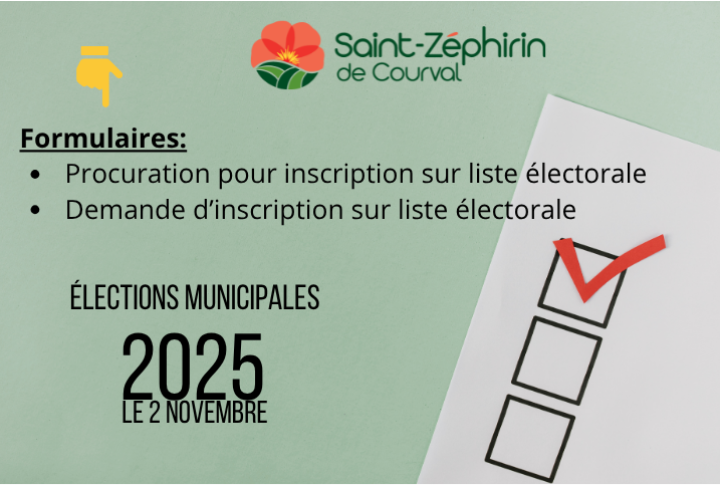 Formulaires d'inscription sur la liste électorale